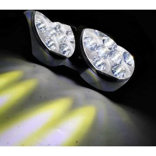 DWCX 12V 90W 6500K 18LED Dual Motorcycle ATV Spot Fog Driving Light Lamp Twin Headlight White