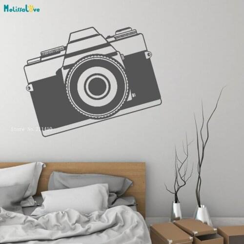 Photo Camera Vinyl Wall Decal Photography Girl Room Home Decoration Living Room Stickers Cool Design Removable Murals YT1379