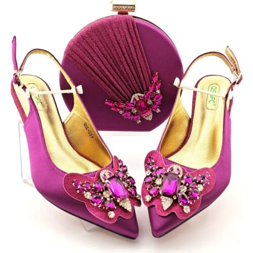 Italian Shoes with Matching Bags High Quality Nigerian Women Party Pumps High Heels Nigerian Matching Shoes and Bag Sets Party
