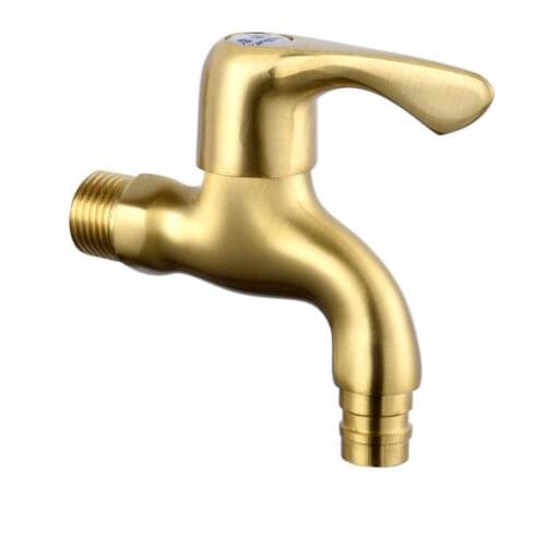 G1/2 Brass Primary Color Quick-open One-piece Washing Machine Faucet Thick Hot And Cold Water Universal 4' Interface Tap