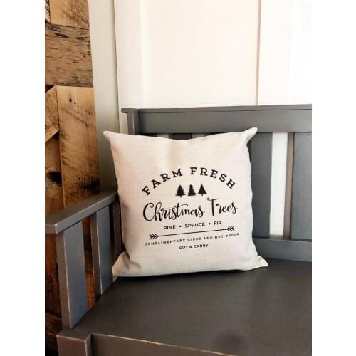 Linen Pillow Cover Chriatmas Decor Cushion Cover for Sofa Living Room Home Decor 18x18 Nordic Decorative Pillowcase