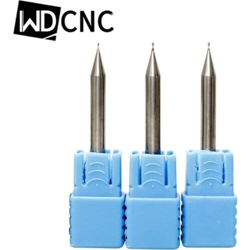 Micro Flat end mill 0.2 0.3 0.4 0.5 0.6 0.7 0.8 0.9mm without coated mini cutting tools for Aluminum Alloy special deep groove