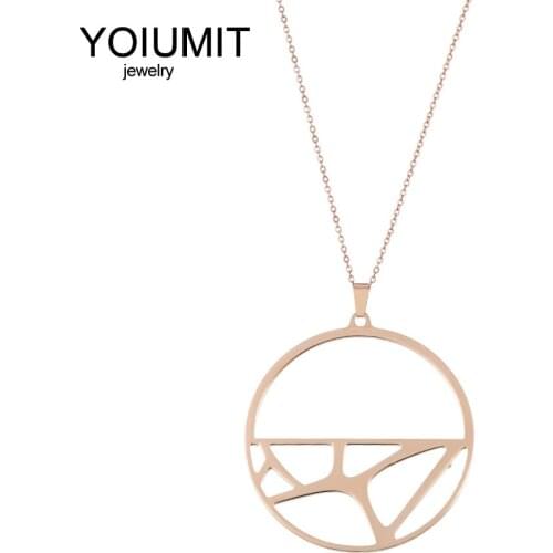 Cremo DIY Fashion Interchangeable Faux Leather Necklace Rose Gold Stainless Steel Necklace & Pendant Delicate For Women Jewelry