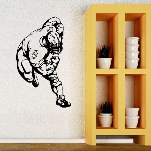 Hot Sale Wall Stickers Home Decoration Sport American Football Kids Boys Room Murals Vinyl Decals Living Room Bedroom YY331