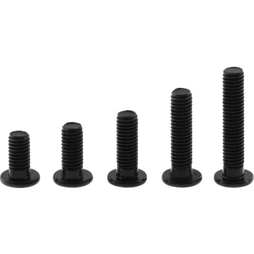 10pcs/lot 3D Printer Parts M5 Low Profile Screws M5*8/10/12/15/20/25/30mm black color M5 Low Profile Screws