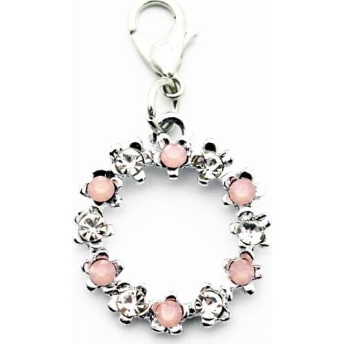 Newest 20pcs/lot Crystal garland Dangle Charms Lobster Clasp Hanging Charm For Bracelet&Pendant Floating Charms Jewelry