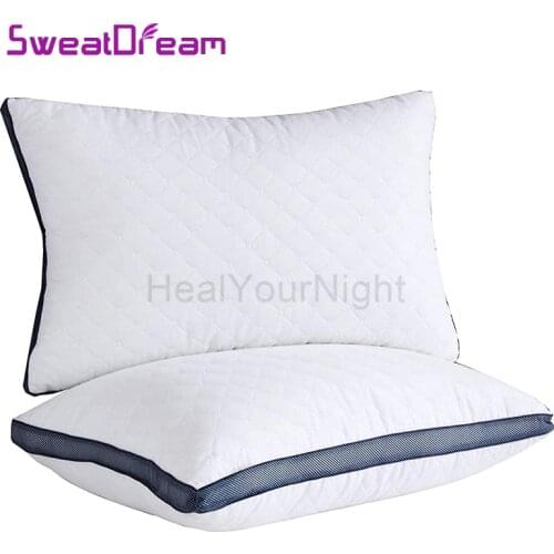 Down Pillow Pillows for Sleeping Luxury Hotel Pillow Goose Neck Pillows for Sleeping Bed Pillows 100% Cotton Shell Soft Fluffy