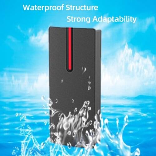 IP68 Waterproof 125Khz RFID Card Reader wiegand output input Access Control Card Reader 13.56Mhz black reader