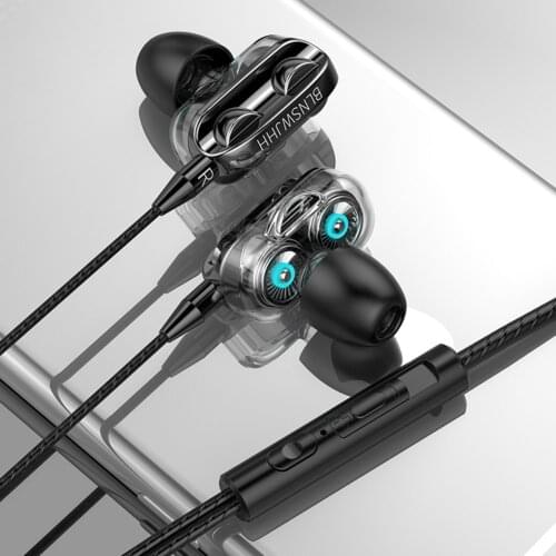 A4 In-Ear Stereo High Bass Headphone In-Ear 3.5MM Wired Earphones Metal HIFI Earpiece With MIC For Xiaomi Samsung Huawei Phones
