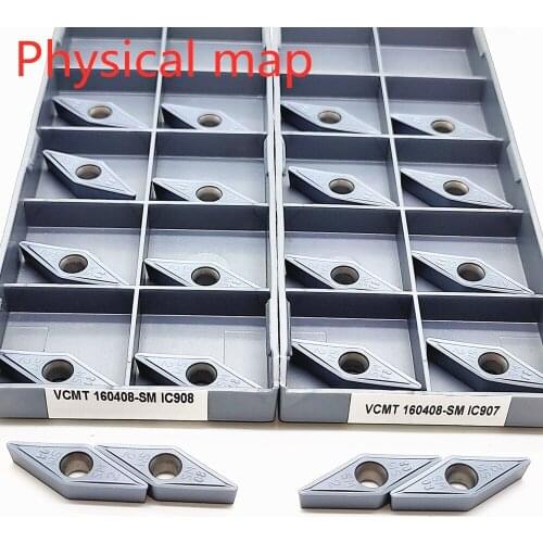 VCMT160408 SM IC907/IC908 Internal Turning Tool VCMT 160408 Carbide Inserts For CNC Lathe Cutter Tool Turning Cutting Tools