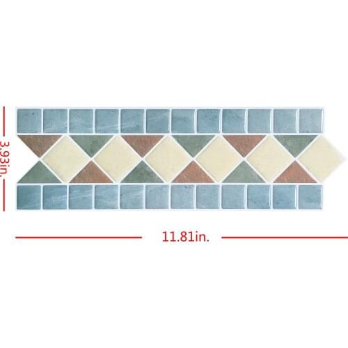 3D Border Waterproof Wall Sticker Top Corner Line Wall Edge Strip Wall Waist Line Sticker Tiles Wallpaper Border Home Decor