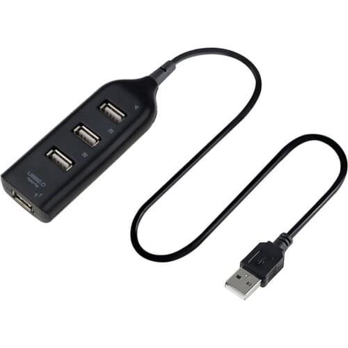 4 Ports High Speed USB 2.0 Expansion Hub Splitter Adapter for PC Laptop Computer
