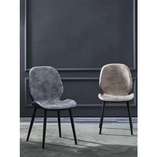 Customized Home Modern Minimalist Backrest Light Luxury Dining Chair Technology Cloth Hotel Chair Makeup Manicure Stool Restaura