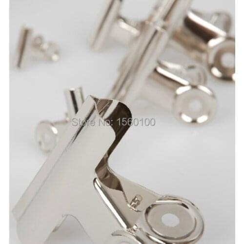 Hot Sale 6pcs/lot 62mm round top Grip Clips Bulldog clip stainless steel paper clip Office supply metal bill clip