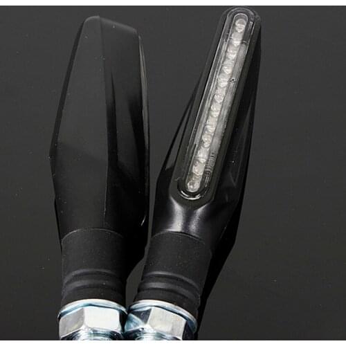 1 Pair Fashional Motorcycle Led Turn Signal Light 12 LED Flasher Light Universal Flexible Winker for all 12V Bikes Modify part