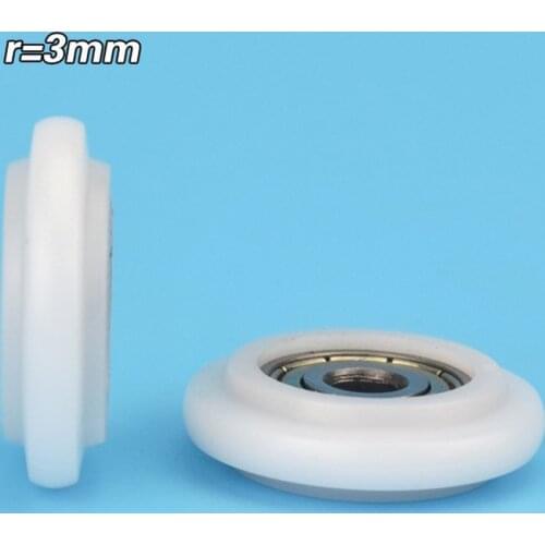 1PCS aluminume track sliding roller pulley Y type ball bearing injected with POM wheels 5*25*7mm Y type wheel 0525Y