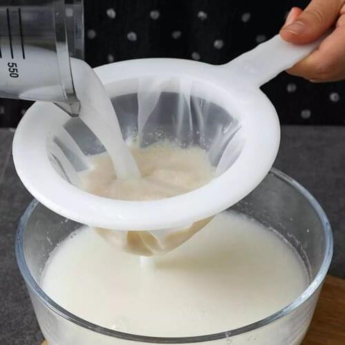 100/200/400 Mesh Kitchen Ultra-fine Mesh Strainer Colander Tool Nylon Mesh Filter Spoon Suitable For Soy Milk Coffee Milk Yogurt