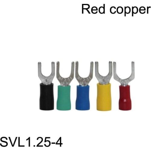 Red copper 1000 PCS SVL1.25-4 Cold Pressed Terminal Connector Suitable for 22AWG - 16AWG Cable lug