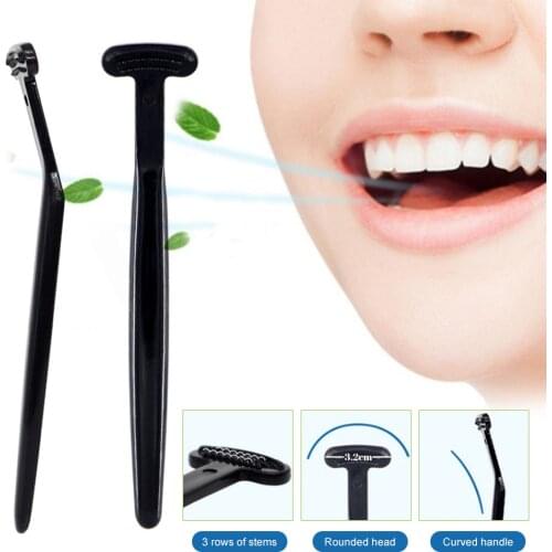 2 Pack Tongue Scraper Tongue Cleaner Brush Removes Bad Breath