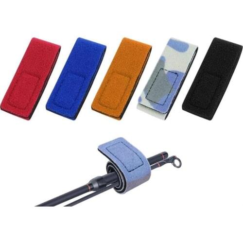 5 Pcs Elastic Bandage Fishing Rod Tie Strap Accessories for Carp Fish pole Guide Ring Fishing Rod Holder Belt Strap Fishing Tool