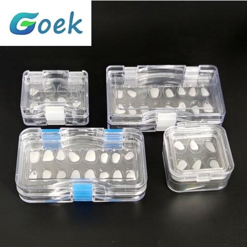 5pcs Dental Tooth Box With Film Lab Material Dental Supply Denture Storage Membrane Tooth Box With Hole