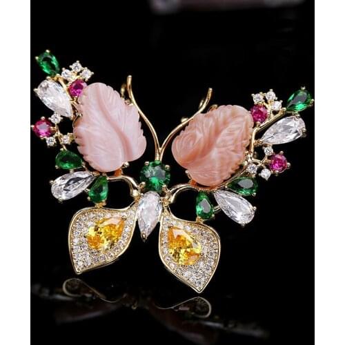Red Trees Brand High Quality Insect Jewelry Women Suit Pins Fashion Butterfly Brooch Wholesale / Drop Shipping With Box