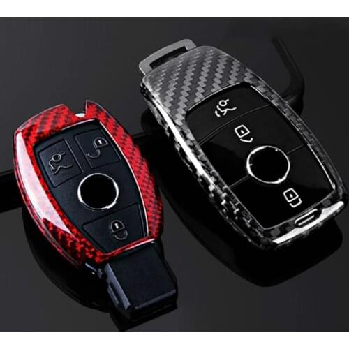 Real Carbon Fiber Key Case for Mercedes Benz AMG A B R E G Class GLK GLA W204 W463 W203 W210 W211 key Cover Protective Shell