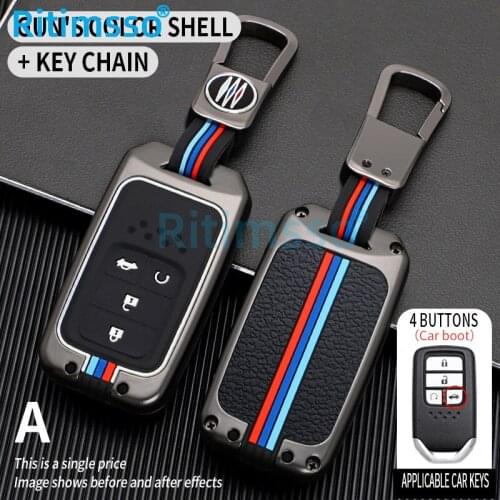 Zinc Alloy Full Cover Remote Key Case for Honda Civic City Vezel Accord HR-V CRV Polit Jazz Jade Crider Odyssey Key Protector