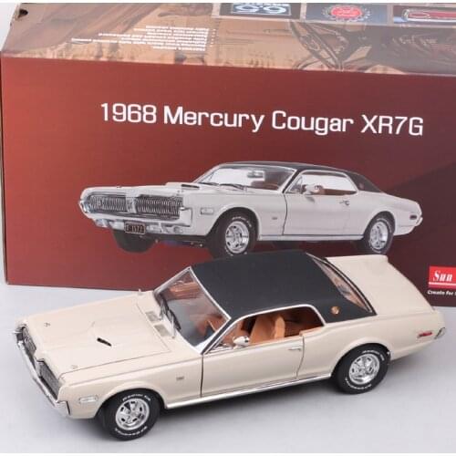 Childrens 1/18 1968 Sun Star Classics Old Luxury Mercury Cougar XR7 G Diecast Pony Car Scale Model Auto Vehicle The Thumbnails