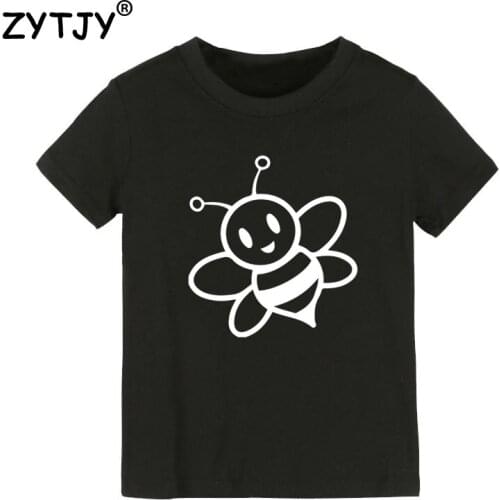 Bumble Bee Print Kids tshirt Boy Girl t shirt For Children Toddler Clothes Funny Top Tees Drop Ship Y-8