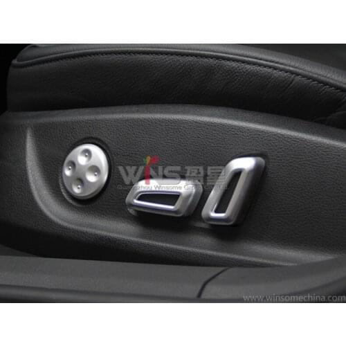 For Audi A4 2016 Interior Moulding Seat Knob Cover Trim Decorative Chrome Car Styling Accessories Tuning Accessories