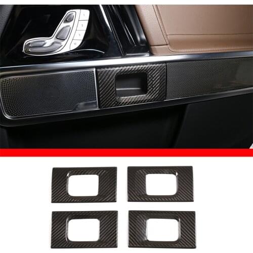 For Mercedes-Benz G-Class W463 G500 G63 2019-2020 Real Carbon Fiber Interior Door Bowl Cover Trim Car Sticker Car Accessories