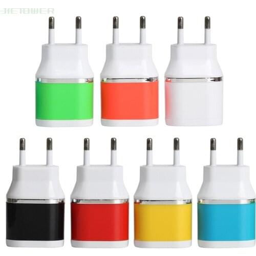 50pcs/lot Big Kettle Style 2USB EU US Plug Travel Charger Mobile Phone Charger 5V 2A Adapter IC Smart Phone Travel for Iphone X