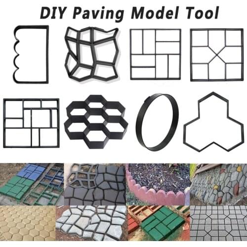 Irregular Plastic DIY Pavement Mold Walk Maker Path Maker Home Garden Brick Mold Concrete Form Pathmate Stepping Stone Molds