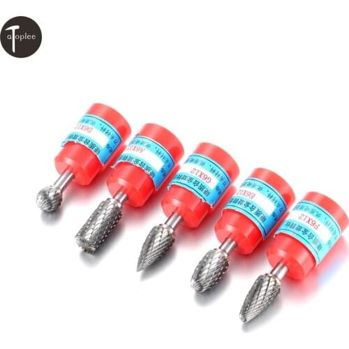 1Pcs Silver Alloy Rotary Bur Cutter for Polishing Steel Aluminum Copper Rotary Tool 6*12mm with Case