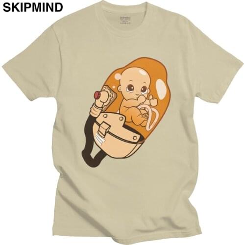 Death Stranding BB Tshirt Men 100% Cotton Casual T-shirt Short Sleeved Kojima Hideo Metal Gear Solid Tee Top Clothing Gift Merch