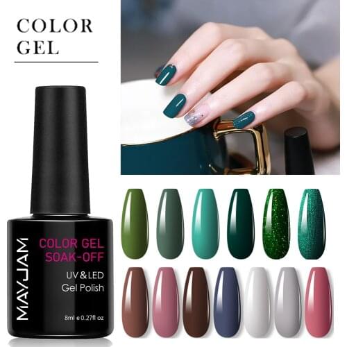 8ml Gel Polish Lacquer Nude Colors Gel Base Top Coat Soak Off UV Gel Varnish Nail Art Design Nail Supplies For Professionals