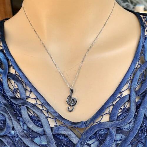 Melody 925 Sterling Silver Necklace Women Girls Gift Jewelry Accessories Fashion Handmade Elegant Chain