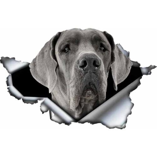 Creative 3D Black Cane Corso Car Sticker Torn Metal Decal Reflective Stickers Waterproof Car Styling Pet Dog Decals,13cm*7cm
