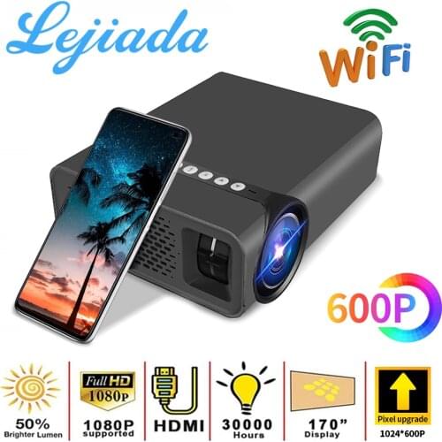LEJIADA YG530 LED Mobile phone projector With HDMI USB Home HD 1080P Projector For Home Theater System Movie Portable Projector