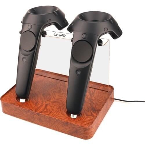 Magnetic Dual Wireless Charger Charging Station for HTC Vive/ Pro VR Controller Double Handle Charging Station Stand Holder