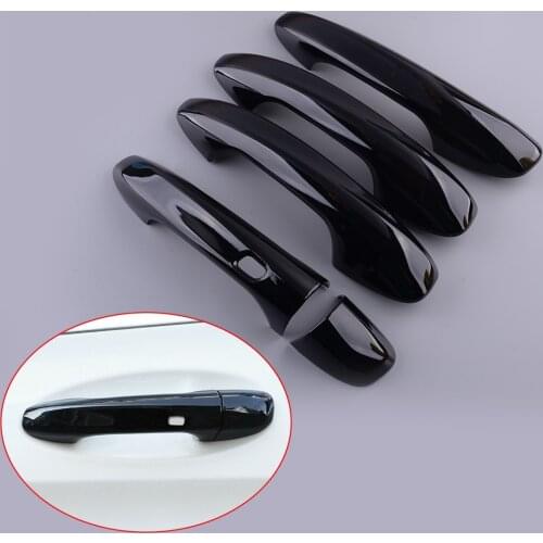 Car Exterior Black Door Handle Cover Trim Frame Fit For Mercedes Benz C E GLC Class W205 X253 W213 2016 2017 2018 2019