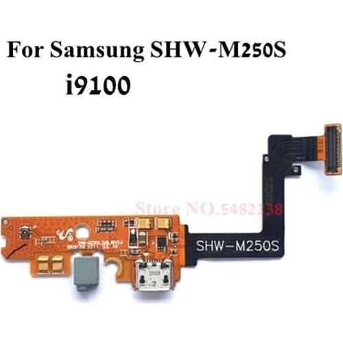 Original USB Charging Dock Port Flex cable For Samsung SHW-M250S i9100 Charger plug board With Microphone Replacement parts