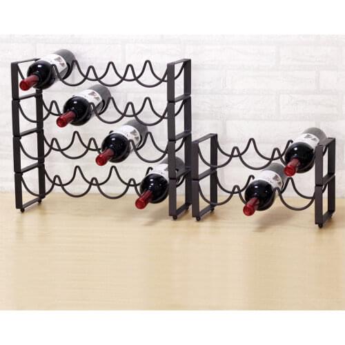 Durable Iron Wine Bottle Holders Creative Practical Home Living Room Decorative Cabinet Wine Display Storage Racks Bar Wine Rack