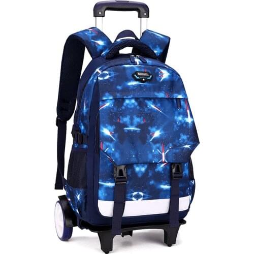 2021 waterproof Trolley Children School Bags girls Boys Kids Trolley school Backpacks Wheel Luggage Schoolbag Mochila Escolar