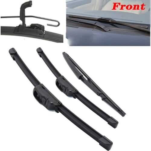 Car Front & Rear windshield wipers wiper Windscreen Window wipers blades For FIAT Panda Type 169 2004 - 2012