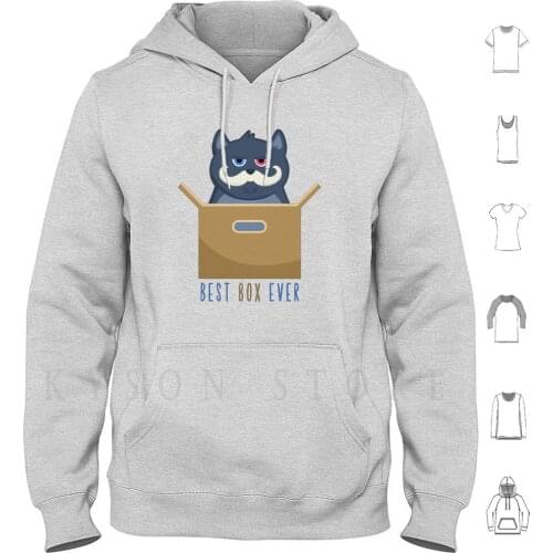 Best Box Ever Hoodie Long Sleeve Cat Box Cute Creative Cats Sweet Lovely Women Men Colorful Simple Fun