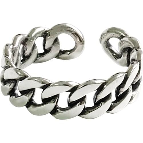 Vintage Silver Color Hollow Chains Rings for Women Bijoux Gift Female Adjustable Size Finger Rings Anillos Wholesale