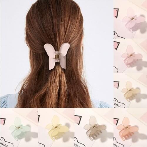 1PC Acetate Resin Hair Claw Sweet Fairy Butterfly Hairpin Clip Colored Styling Tools Barrettes for Women Girls Hair Accessories