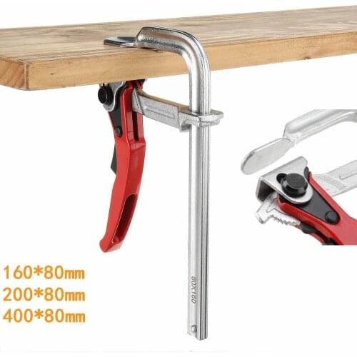 1Pc Woodworking F Clamp Manual Fast F Type Fixture Clamps Clamping Tool Flat Head Woodworking Clamp Hand Tool